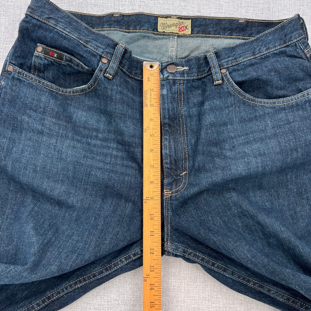 Wrangler 20X Straight Leg Jeans Men 38x33 Dark Wash Western Cowboy Denim - Picture 10 of 11